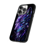 Holographic Wolf Phone Case, Fractured Prism Iridescent Cover