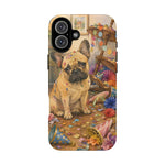 Guilty French Bulldog Phone Case, Confetti Watercolor Cover