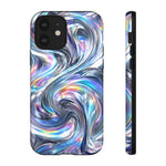 Chrome Metallic Swirl  Art Tough Phone Case