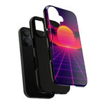 Classic Grid Sunset Vaporwave Art Tough Phone Case