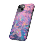 Holographic Koi Cherry Blossom Vaporwave Art Tough Phone Case
