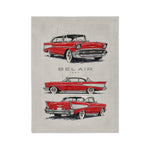 1957 Chevy Bel Air Illustration Microfiber Blanket | Classic Car Throw