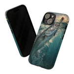 Striped Bass Phone Case, Sunset Topwater Strike Cover for Anglers