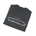 1963 Impala Bubble Top Outline Silhouette Classic Car T-Shirt Line Art Emblem Fan Gift