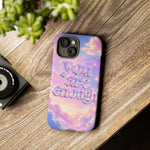 You Are Enough phone case | pastel cloud affirmation protective case