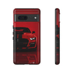 Red Mustang Art Phone Case, GT500 American Muscle Car Tough Cover