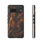 Burmese Golden Sable Portrait Art Tough Phone Case