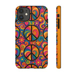 Peace Love Rainbow Spiral Art Tough Phone Case