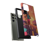 Retro Runner Sunset phone case | 80s Vaporwave jogging design