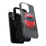 Red C8 Z06 Track Wing Tough Phone Case Cover Gift Art