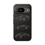 Black 300ZX Sports Car Tough Phone Case - Multi View