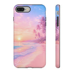 Pastel Beach Sunset Haze Vaporwave Art Tough Phone Case