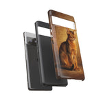 Abyssinian Warm Ticked Portrait Art Tough Phone Case