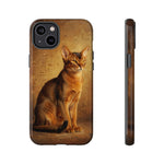Abyssinian Warm Ticked Portrait Art Tough Phone Case