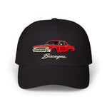1966 Biscayne Dad Hat Classic Car Cap Adjustable Strap Red 2 Door Post 396