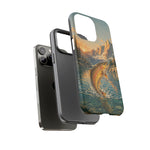 Leaping Golden Trout Lake Scene phone case | Tough Cover