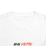 Retro 1986 Corvette C4 '86 Vette Toddler T-Shirt Graphic Tee