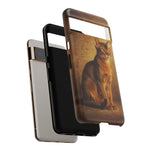 Abyssinian Warm Ticked Portrait Art Tough Phone Case