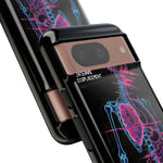 Neon Anatomical Skeleton Phone Case | Internal Displacement Art