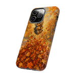 Yorkshire Terrier Jumping in Autumn Leaves Tough Case | Fall Dog Phone Cover