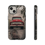 F100 Phone Case, Red White Classic Truck Foggy Road Cover, Gift