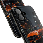Orange Datsun 240Z on Rainy City Street phone case | Tough Cases