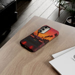 Black Camaro ZL1 Sunset Tough Phone Case - Palm Silhouette