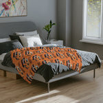 1970 Cuda 340 Orange Microfiber Throw Blanket Muscle Car Gift