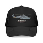 Mi-24 Hind Foam Trucker Hat – Attack Transport Helicopter Military Aviation Snapback Cap