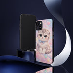 Scottish Fold Cat Kawaii Cute Portrait Art Tough Phone Case
