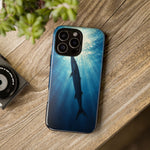 Barracuda Silhouette Phone Case, Sunlit Marine Art Tough Cover