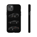 Black 300ZX Sports Car Tough Phone Case - Multi View