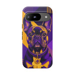 French Bulldog Pop-Art Portrait Tough Phone Case - Purple Gold