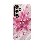 Pink Glitter Star Tough Case | Sparkle Phone Case