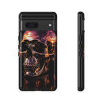 Chrome Skull Sunset Reflection Phone Case Tough Cover Gift