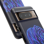 Neon Blue Tiger phone case | tough protective cover