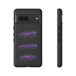 MK4 Supra Phone Case Purple, Three-View Vector Cover