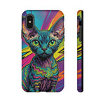 Devon Rex Cat Elf Pixie Pop Art Tough Phone Case