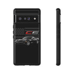 Black C6 Phone Case American Sports Car Tough Cover Gift