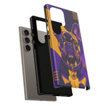 French Bulldog Pop-Art Portrait Tough Phone Case - Purple Gold