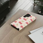 Pink Cherry Pattern Phone Case | Cute Retro Fruit Design