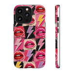 Pop Art Lips and Lightning Bolt Phone Case