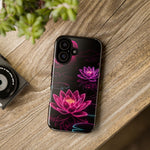 Neon Water Lilies Vaporwave Tough Phone Case