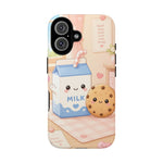 Milk Cookie Phone Case Cute Food Kawaii Tough Cover Gift Art