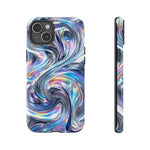Chrome Metallic Swirl  Art Tough Phone Case