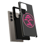 Neon Pink Bonsai Tree Phone Case Glow Zen Tough Case