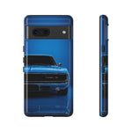 Muscle Car Phone Case Blue 68 Charger RT, Retro Tough Cover for Men
