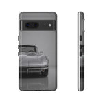 Silver Corvette Art Phone Case, C2 Sting Ray Classic Sports Cover