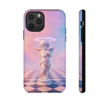 Praying Cherub Statue halo Vaporwave Aesthetic phone case