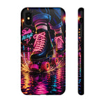 Neon Roller Skates Tough Case | Retro 80s Skate Night Phone Cover